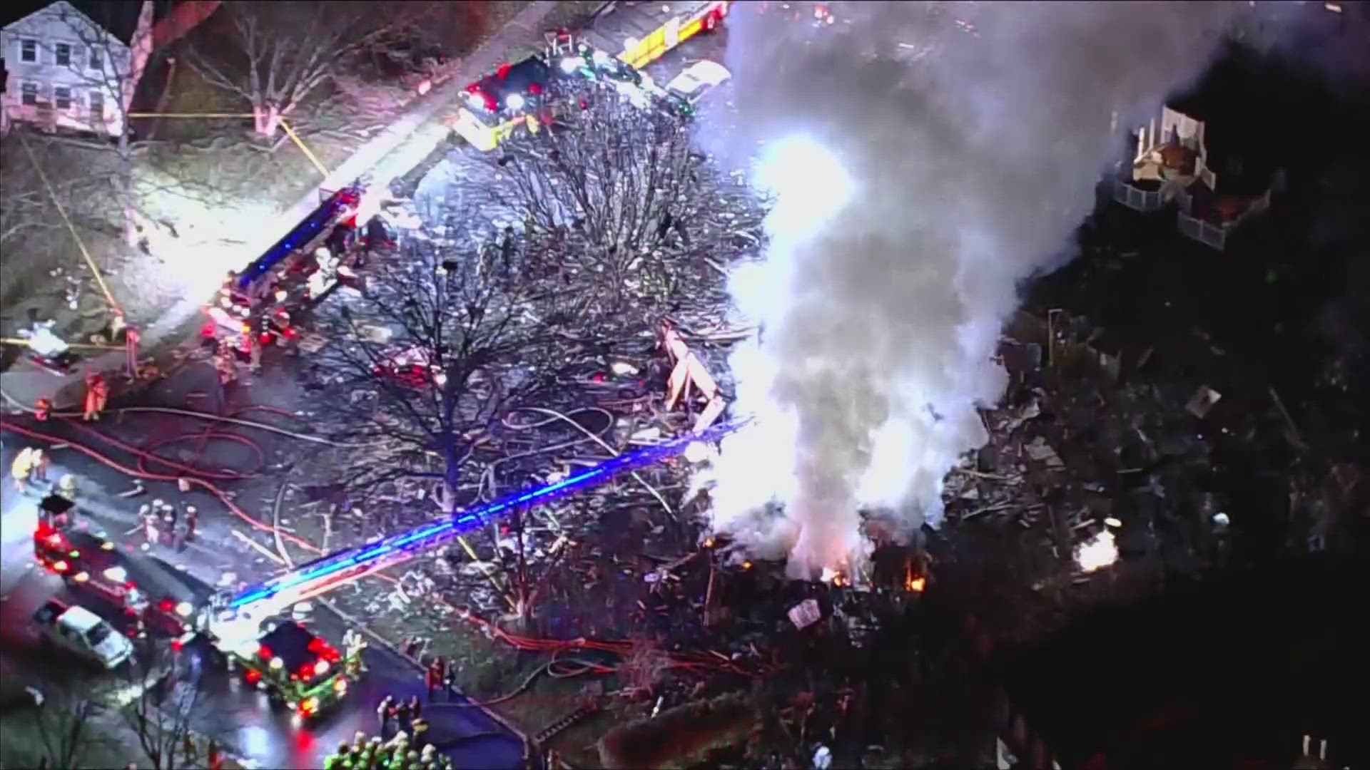 The massive explosion in Loudoun County left a firefighter dead.