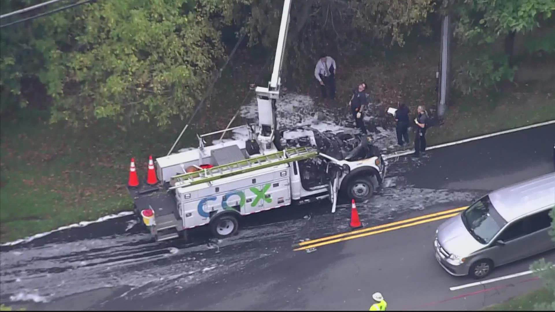 Man dead after driving bucket truck into powerline in Virginia wusa9