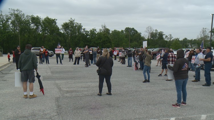 Business owners tired of stay-at-home order hold rally to 'Reopen Charles County'