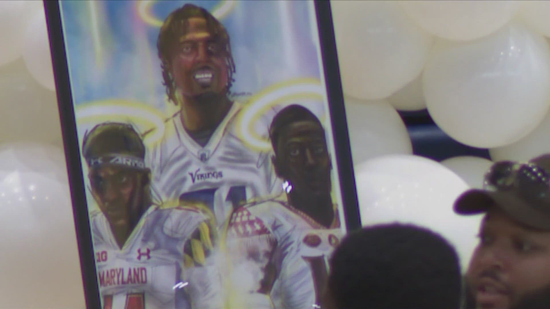 A Prince George's County community came together Friday night to remember three Wise High School alumni, including NFL rookie Khyree Jackson.