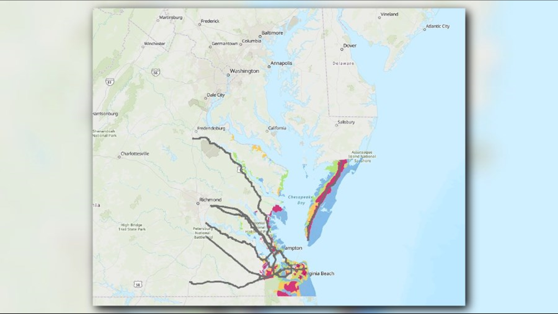 Virginia State of Emergency Zone A evacuated ahead of Hurricane