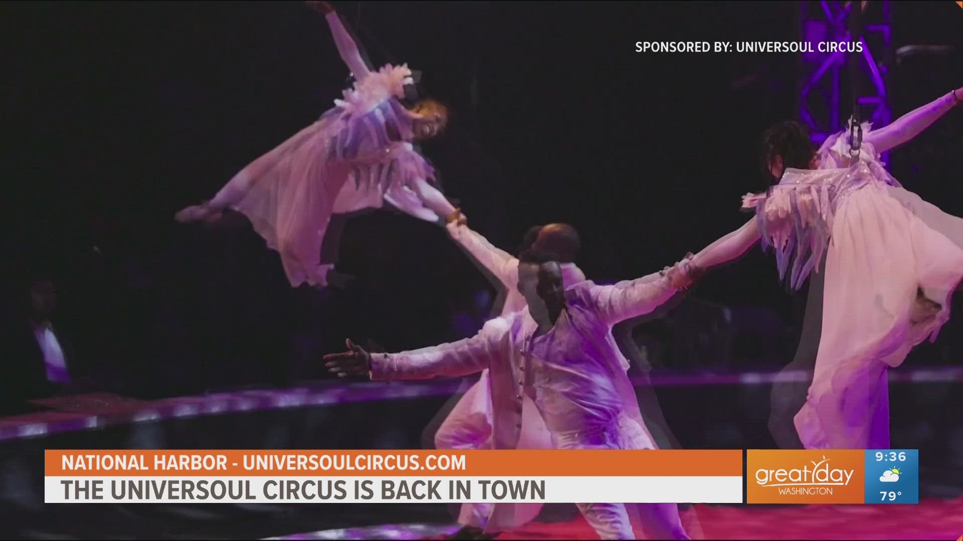 Sponsored by: UniverSoul Circus. The UniverSoul Circus is back at the National Harbor with a brand new show, a new big top tent, and new acts. We got a preview.