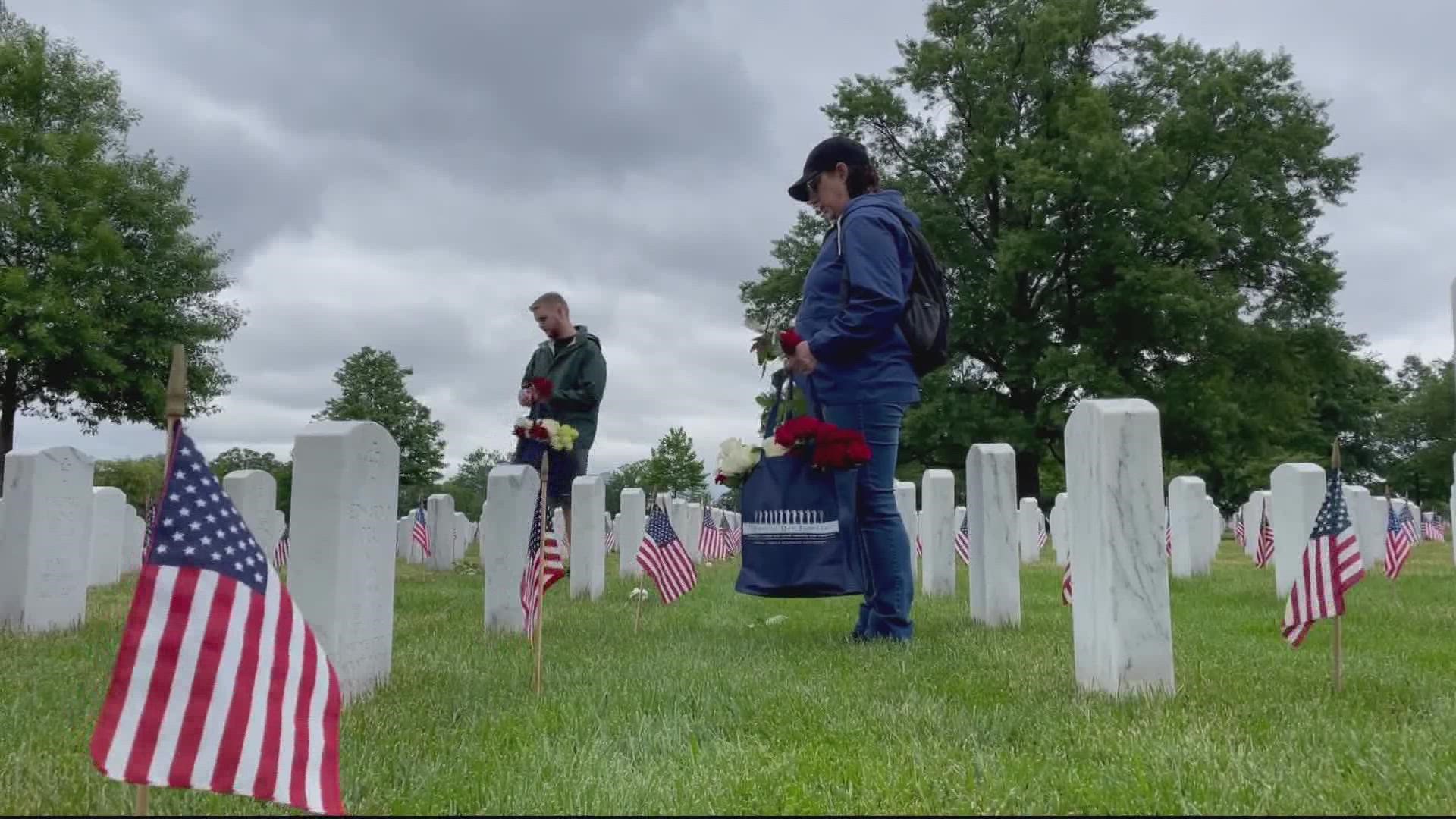 Volunteers will be participating at the ANC to help place flowers on gravesites. Motorcycle riders will drive into D.C. to bring attention to prisoners of war.
