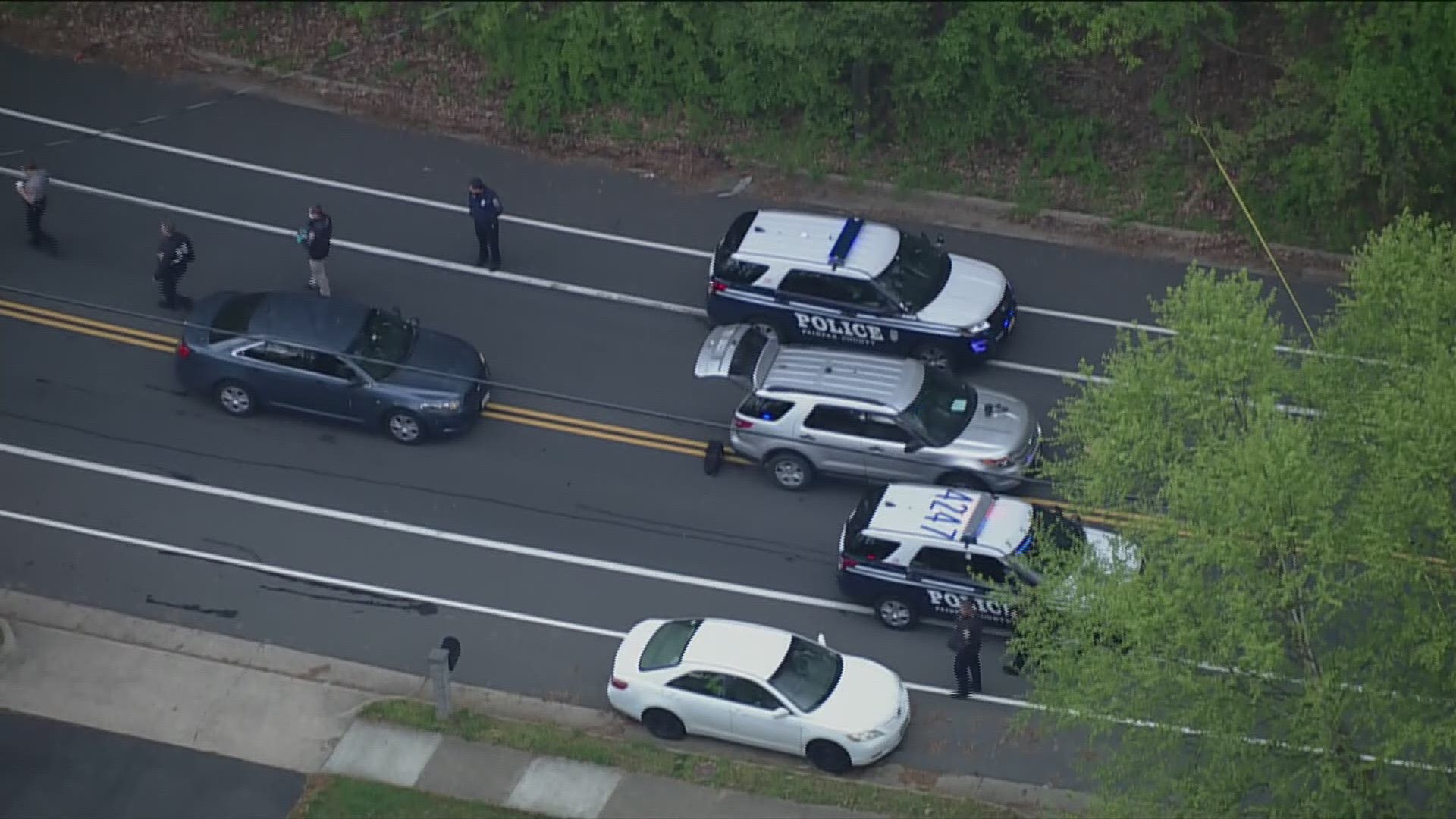 Police are searching for a green four-door vehicle they say struck and killed a person in Fairfax County, Virginia.