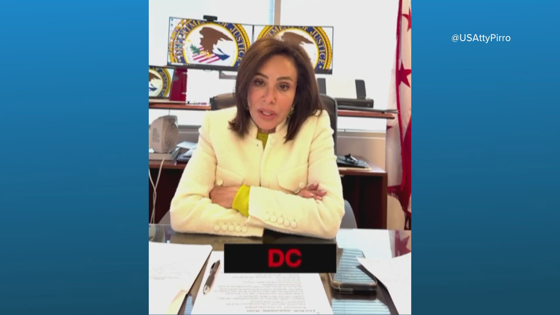 DC's U.S. Attorney Jeanine Pirro releases video statement on teen crime ...
