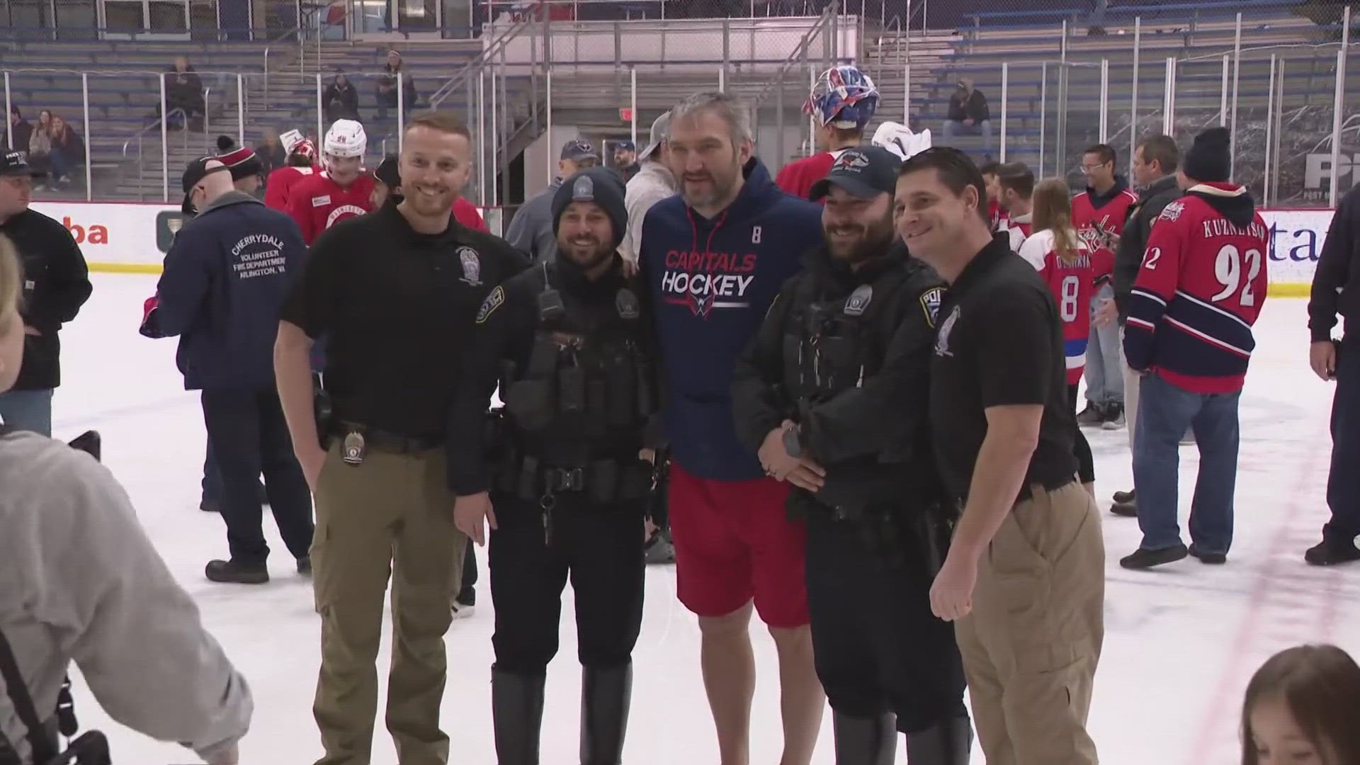 The Capitals hosted a First Responders Appreciation Night on Tuesday.