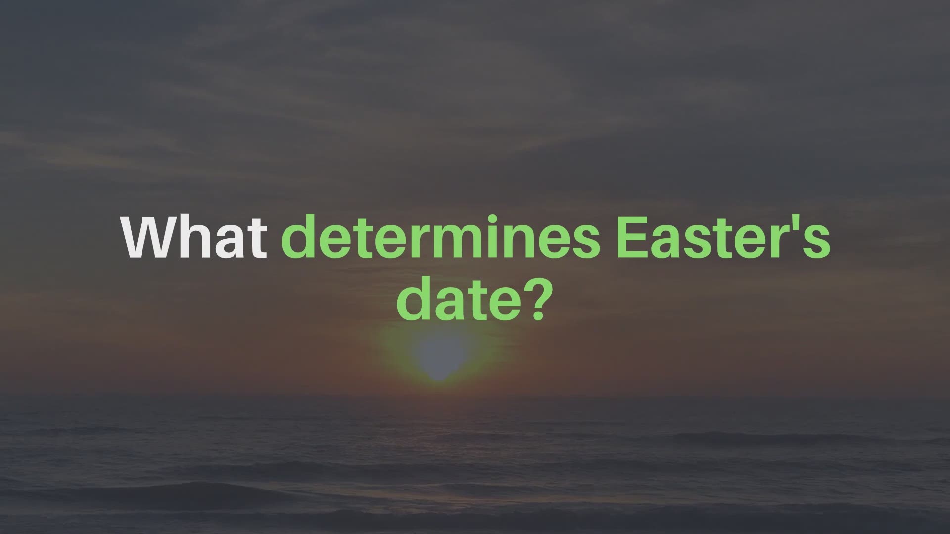 How is Easter's date determined each year?