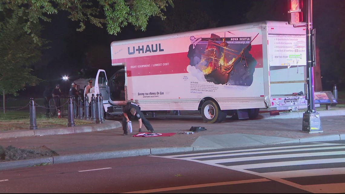 UHaul crashes into Lafayette Square near the White House
