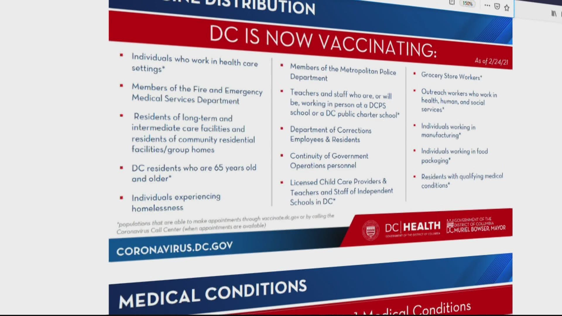 Several new mass vaccination sites will also open in D.C. to administer the Johnson & Johnson one-dose shots.