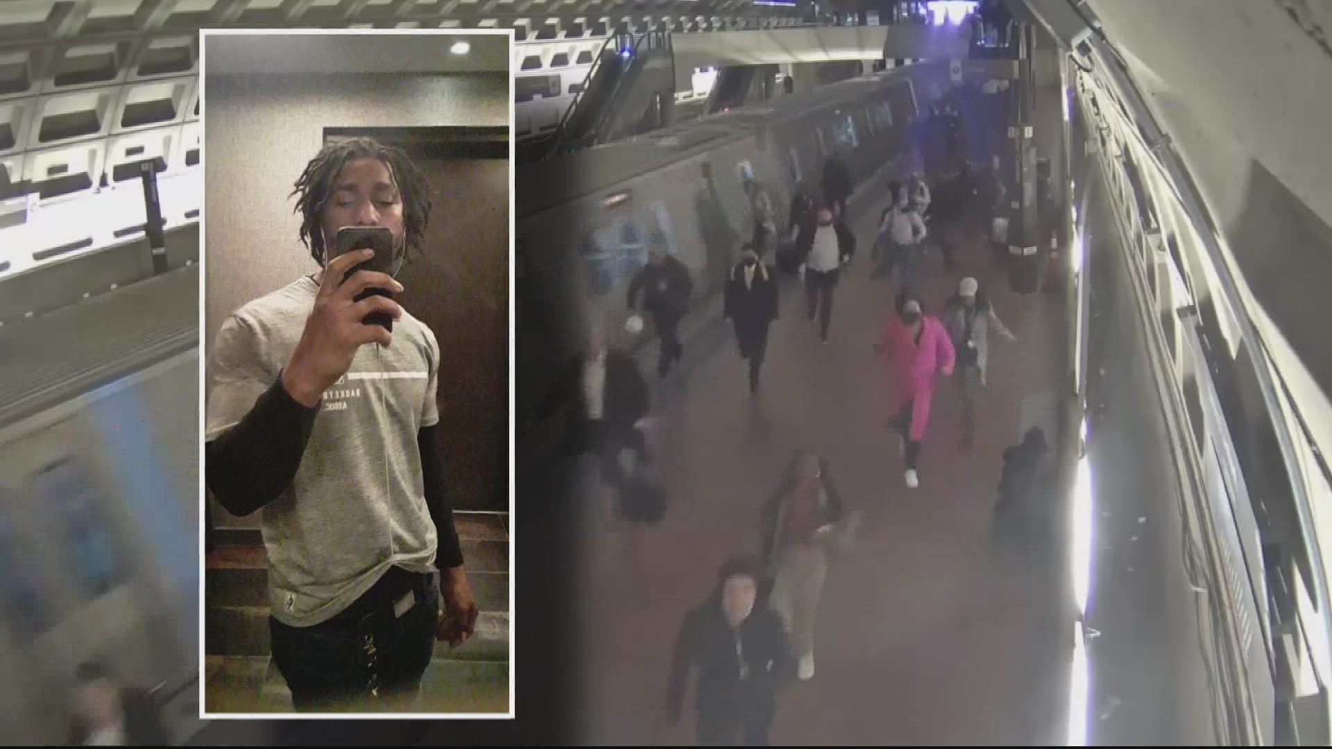 A fight between the two was caught on surveillance video last Wednesday but the shooting itself happened out of view under the Metro platform.