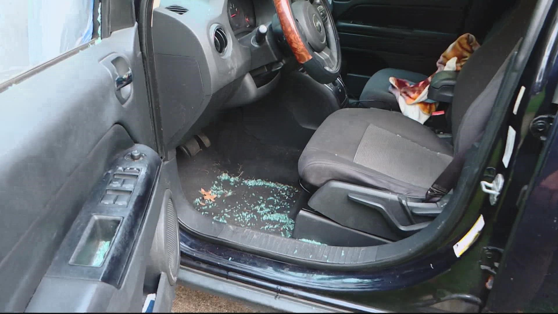 Between the evening of Oct. 20 and the early morning hours of Oct. 21, the windows of 23 vehicles were smashed.