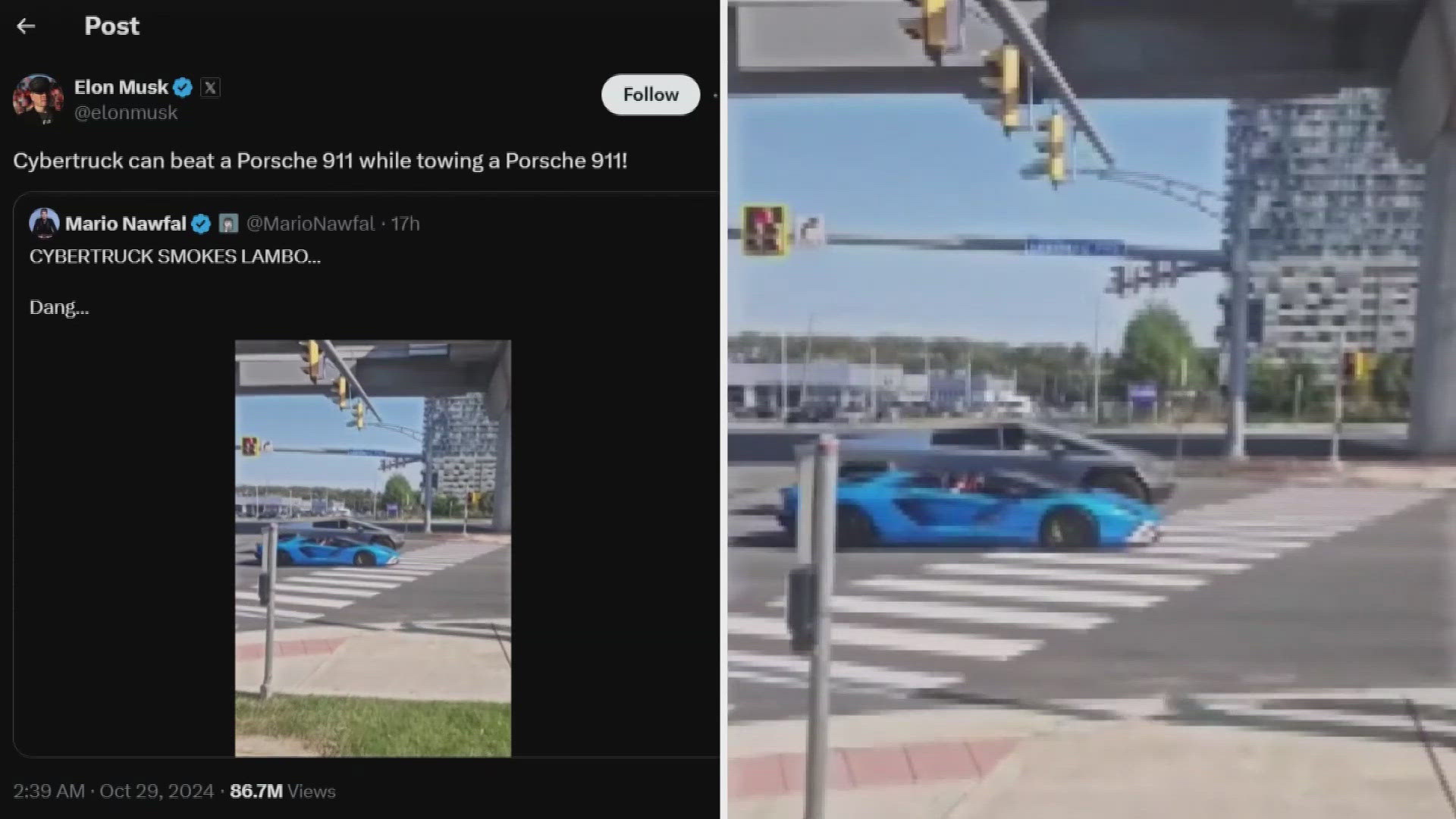 It turns out, the video was recorded in Fairfax County, specifically at the intersection of Leesburg Pike and Tyco Road in Tysons.