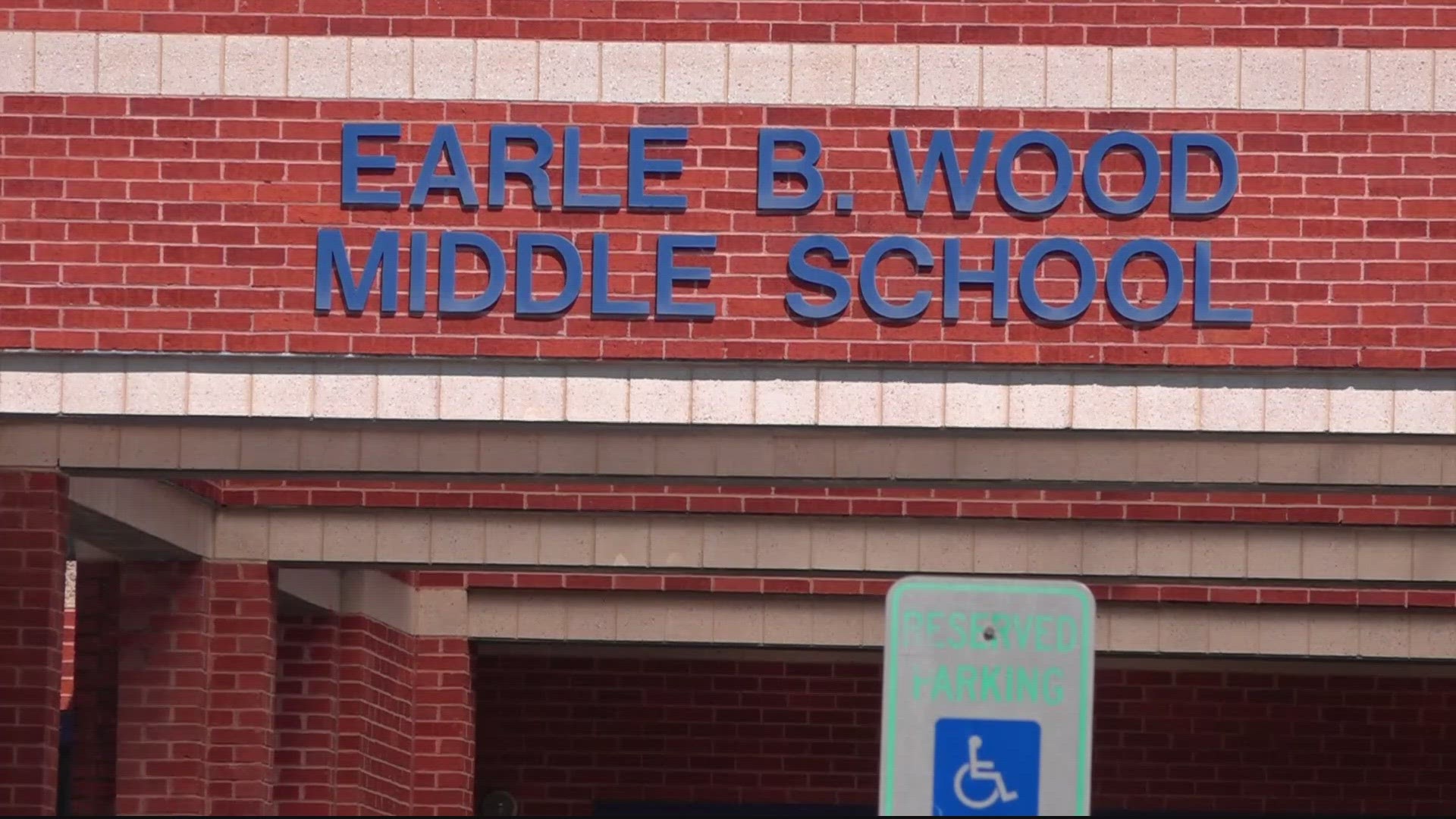 The incident happened last year at Earle B. Woods Middle School.