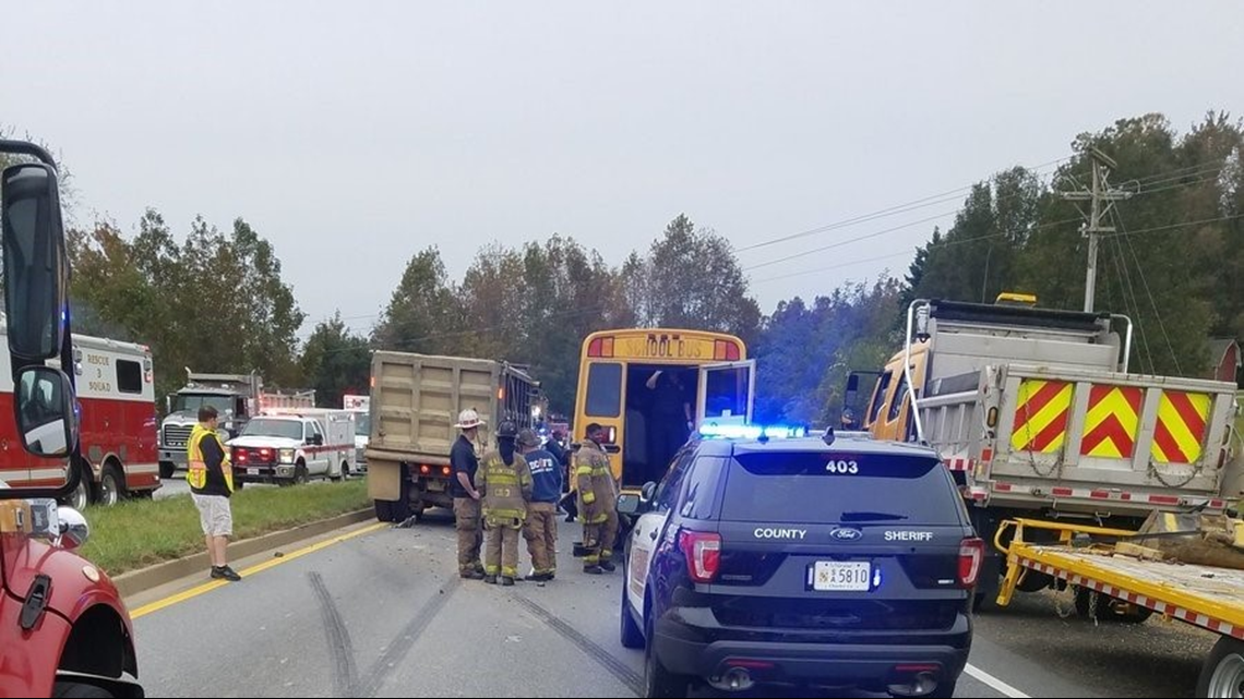 13 students transported to hospital after bus crash in Charles County