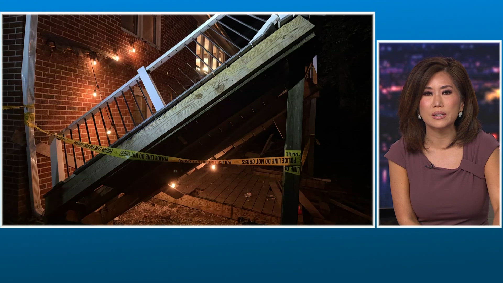 Collapsed Prson 28 people hurt after a porch collapsed | wusa9.com