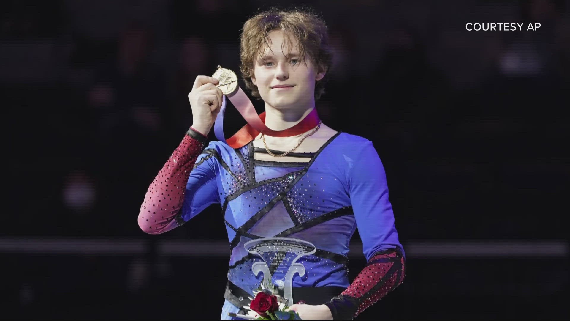 He leaped into the record books at the World Figure Skating Championships.