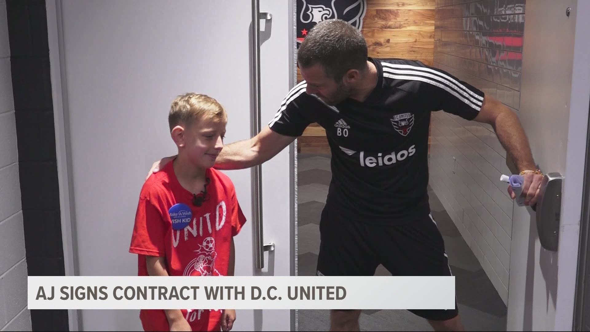 D.C. United signed 8-year old AJ to a five-year contract as part of his wish with the Make-A-Wish Foundation