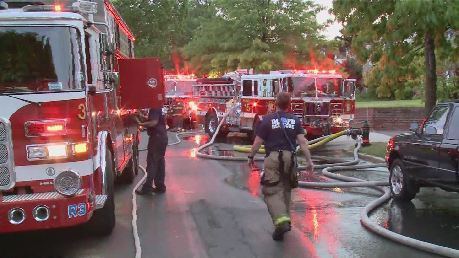 D.C. Fire and EMS crews were called to the scene of a burning basement at a 2-story home on Highview Terrace in Southeast, D.C.