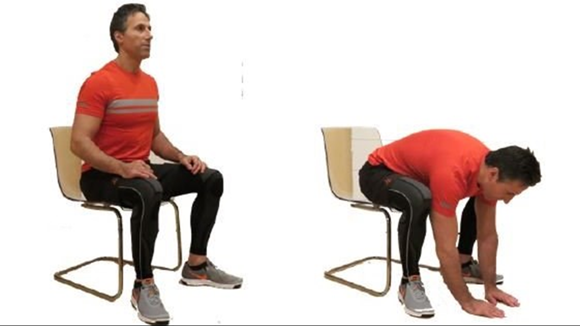 seated lower back stretch
