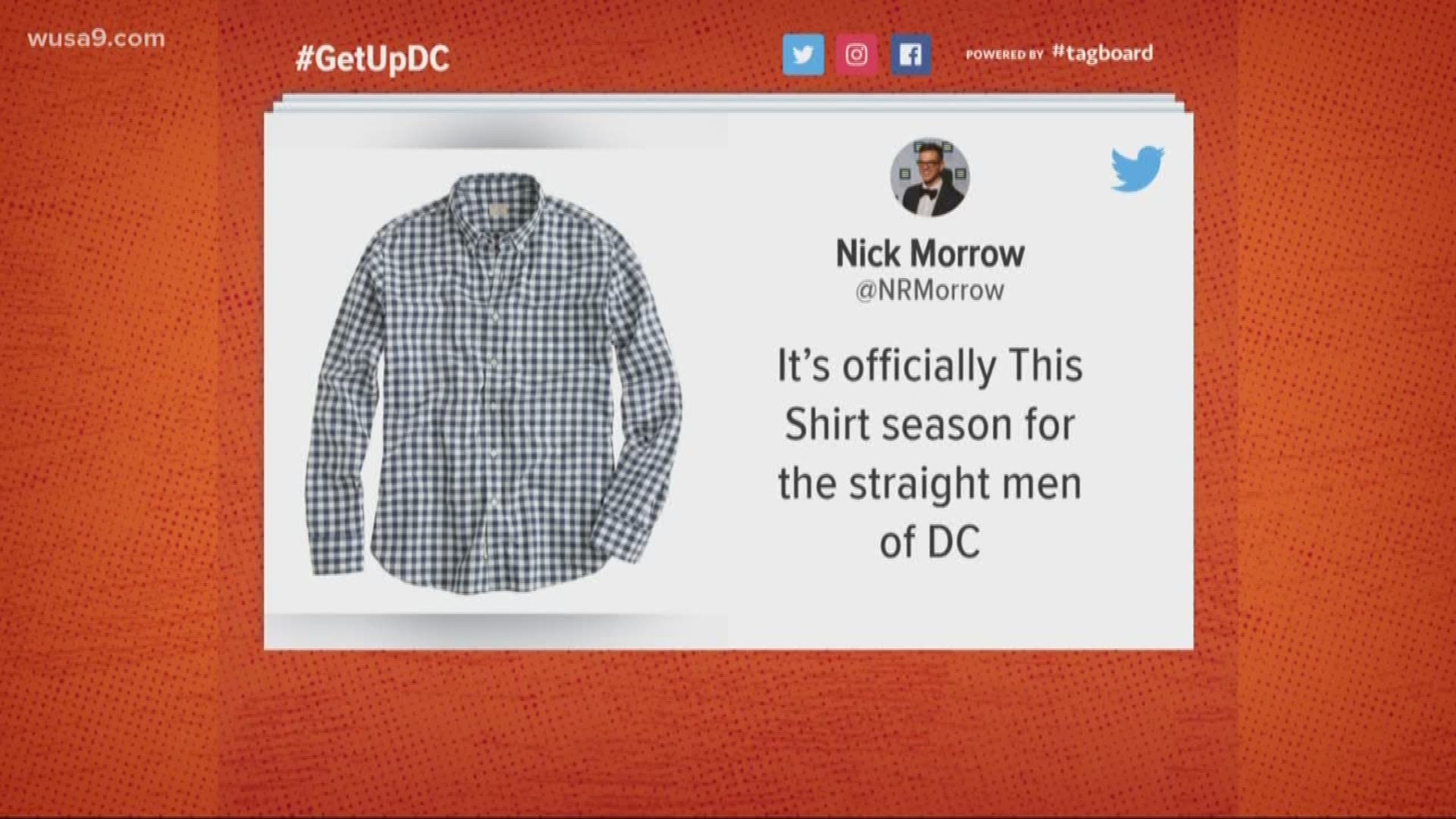 The gingham shirt is having a bit of a moment on Twitter right now.