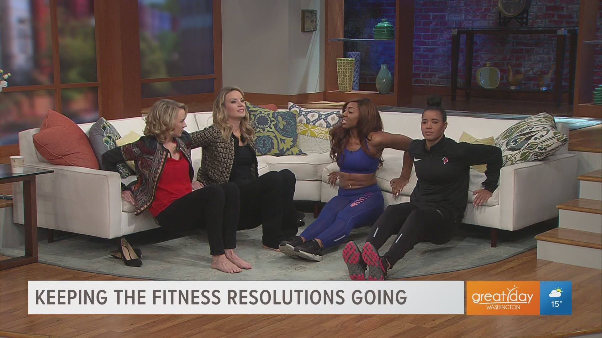 Boxer and TV personality Jessica Laine shares tips on how to keep your resolutions going strong.  Laine gives tips on how to work out in your living room.