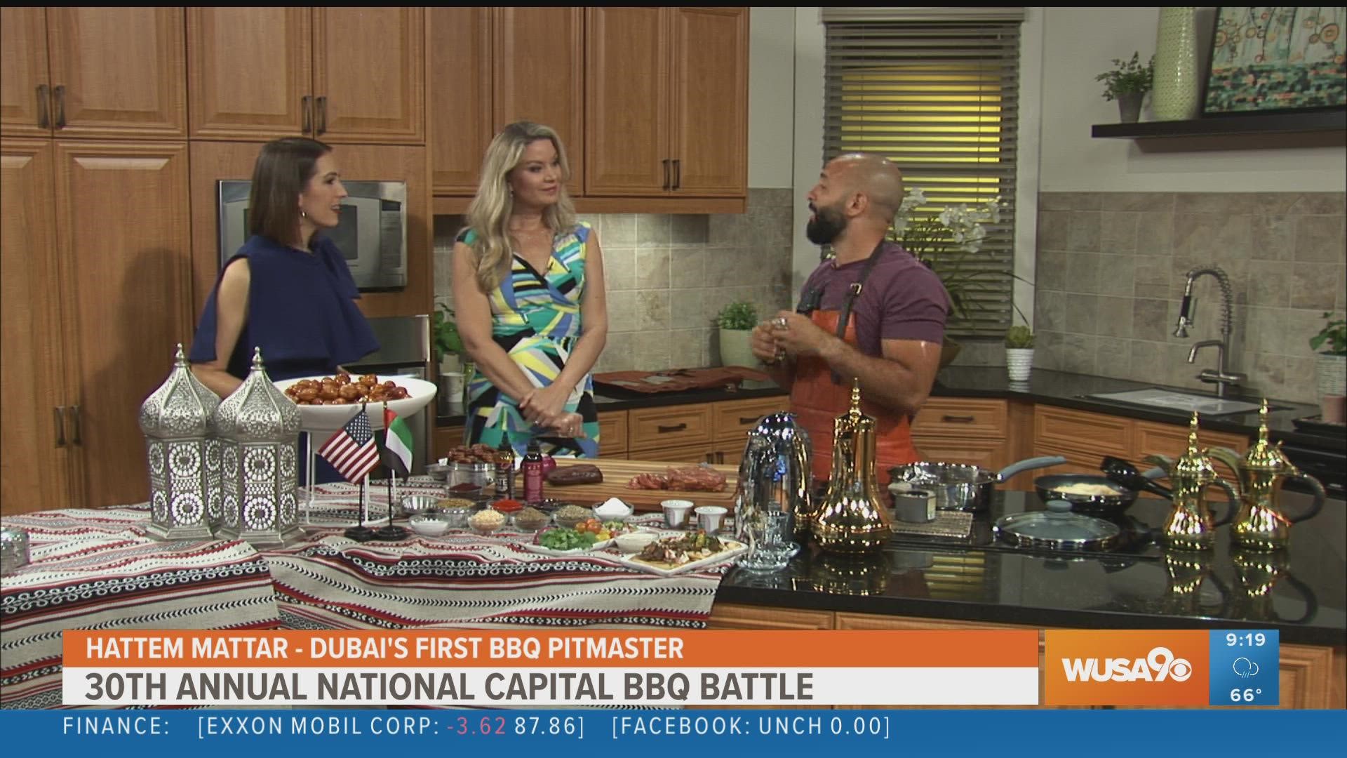 Dubai's first BBQ pitmaster Hattam Mattar joins Kristen and Ellen in the kitchen for a preview of what he's cooking at the 30th Giant National Capital BBQ Battle.