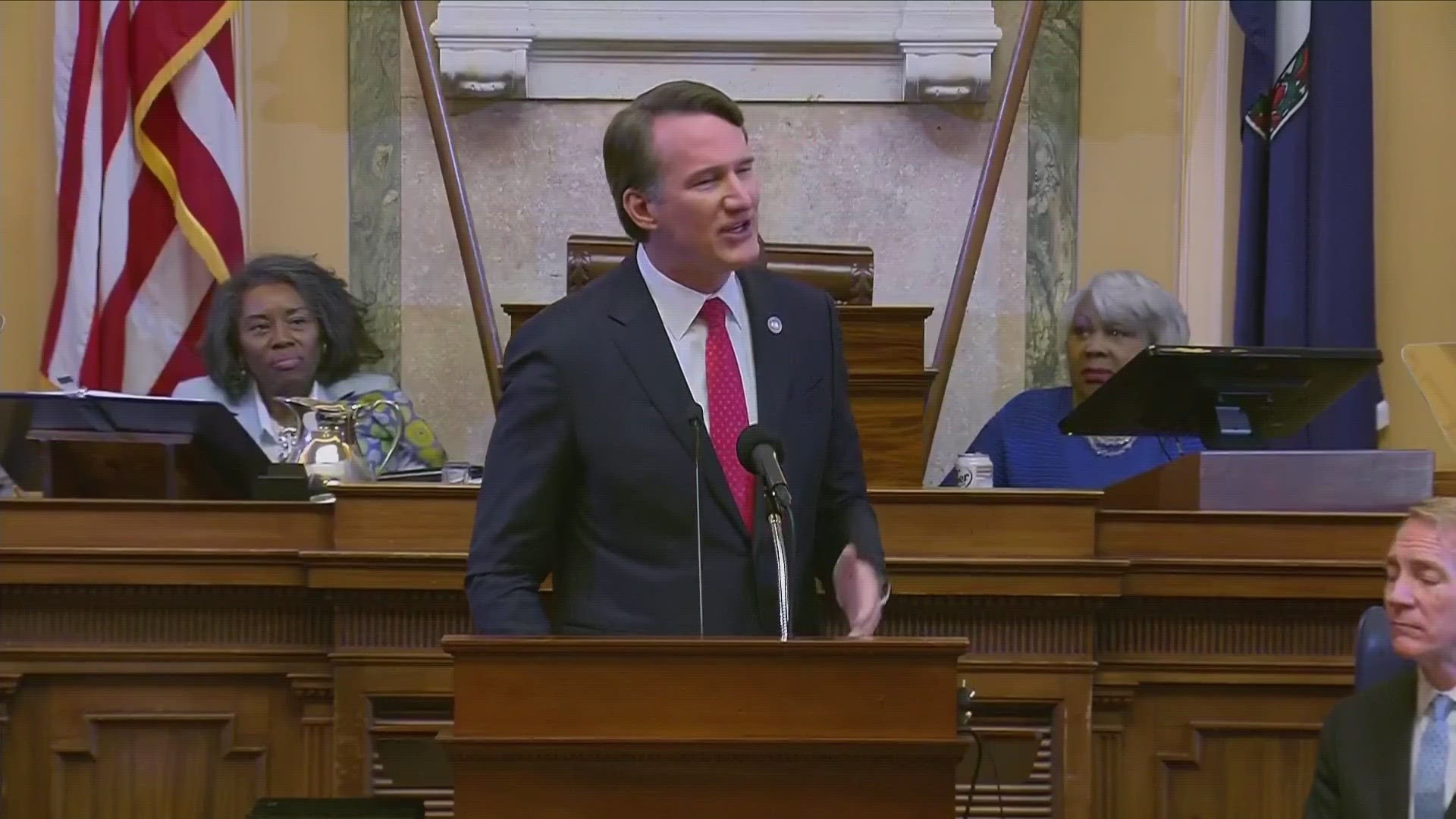 Virginia Governor Glenn Youngkin wrapped up his State of the Commonwealth address -- as lawmakers began their new session in Richmond.