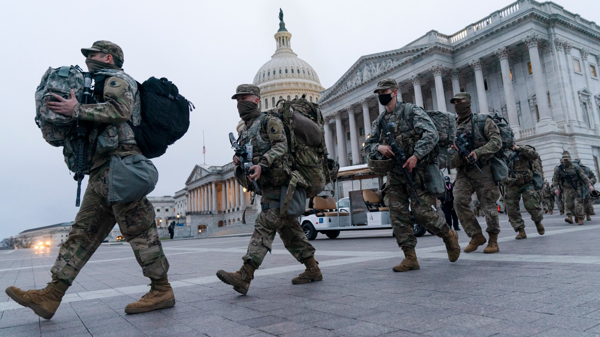 As the nation's capital decreased its inauguration security posture, a U.S. official said approximately 150 National Guard troops tested positive for coronavirus.