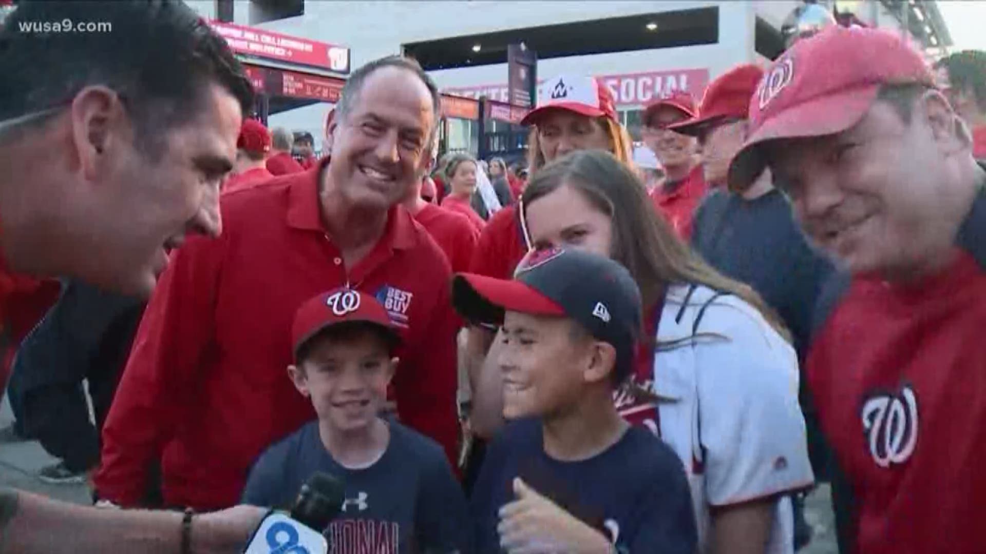 Cheers of Lets go Nats erupted outside Nats Park as fans filed into the stadium.