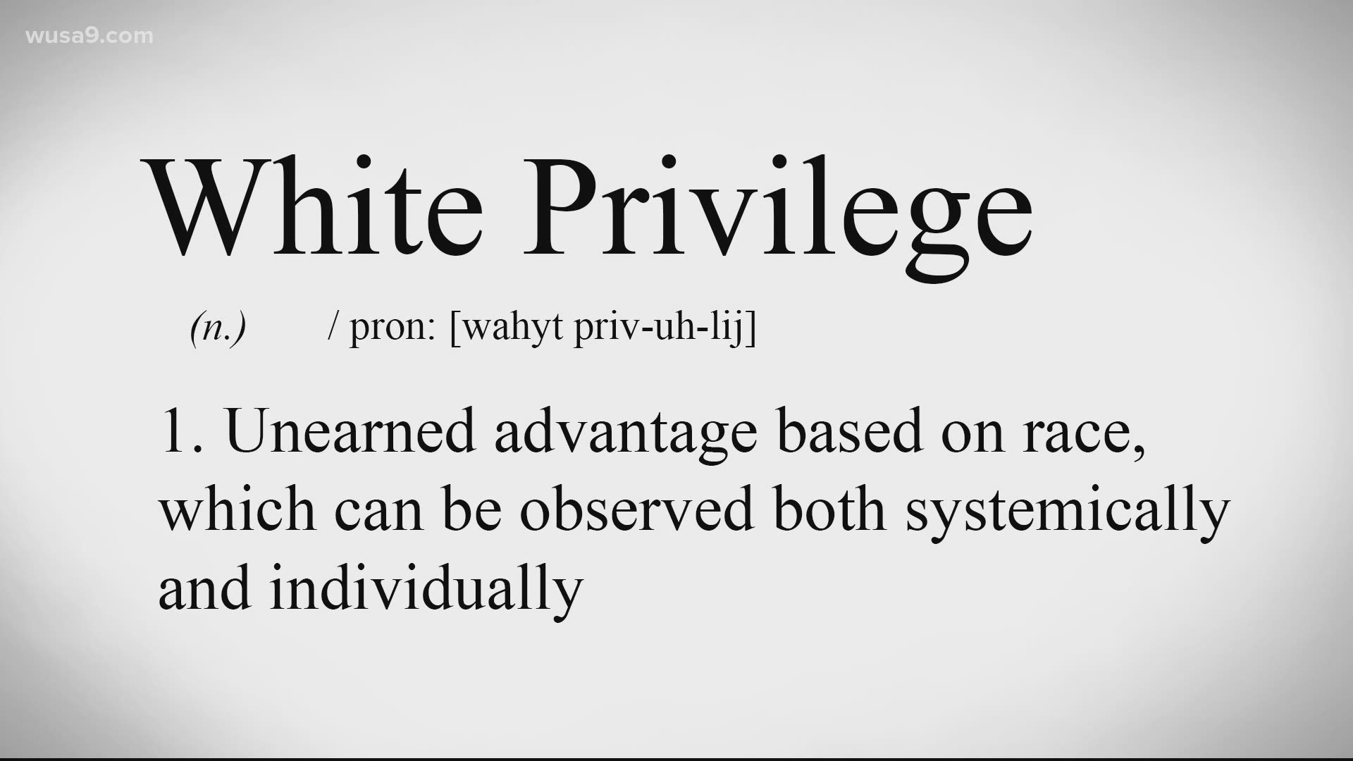 "If you want to move forward, then you must accept that white privilege exists."