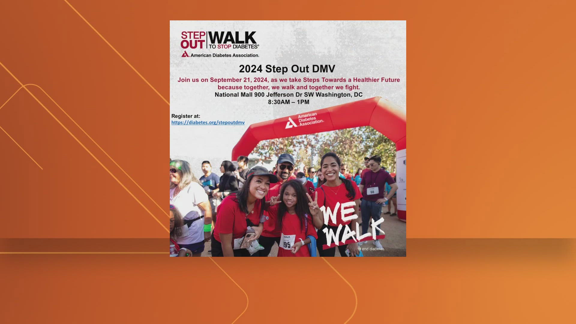 The American Diabetes Association is encouraging you to step out to walk against diabetes this weekend.