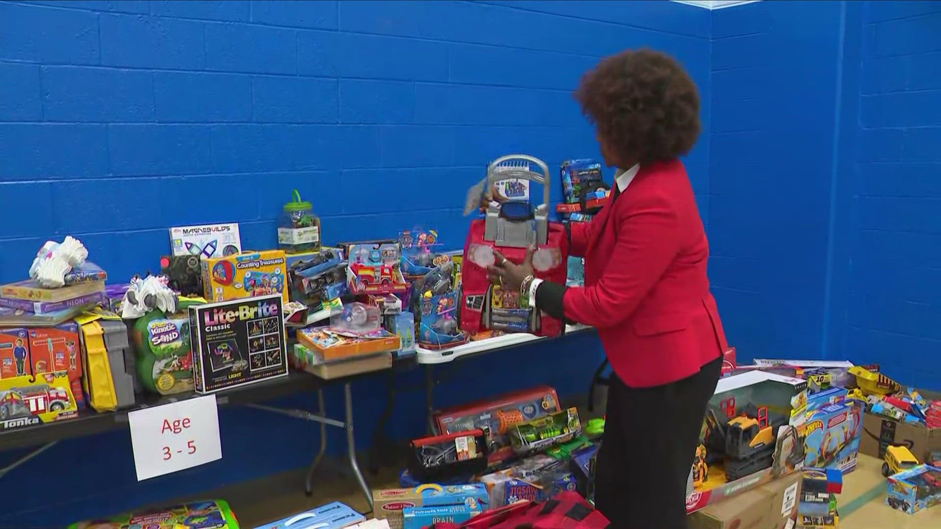 The toy drive is for children of inmates. Here's a closer look.