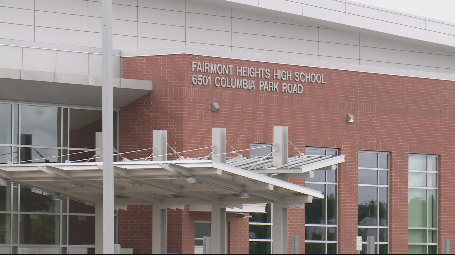 Fairmont Heights High School was placed on lockdown after reports that a student had a gun in class, the Prince George's County Police Department said.