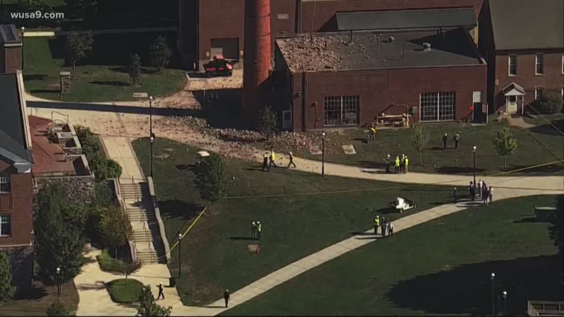 Two adults and one child were injured after an explosion at the smoke tower at McDonogh School in Baltimore County, officials said.