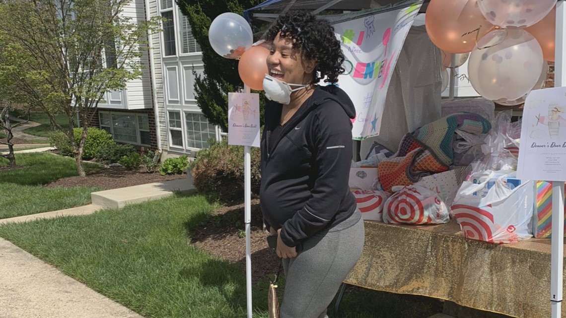 Momtobe gets surprise, contactless baby shower after coronavirus