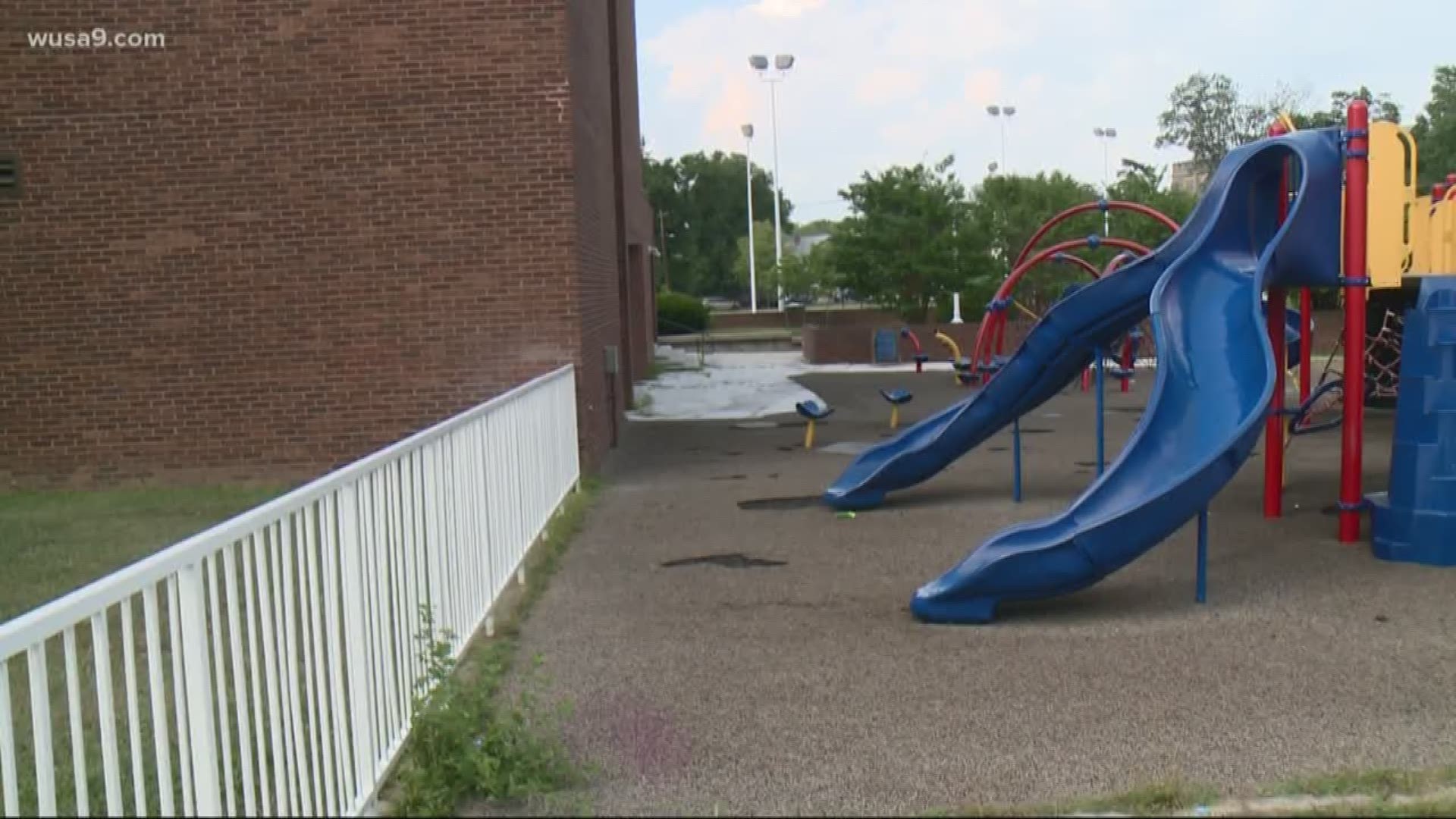 Some of you are worried about the playgrounds in our area. They say the artificial turf contains lead. Lorenzo Hall sat in on a lively conversation in the District -- where parents voiced their concerns.