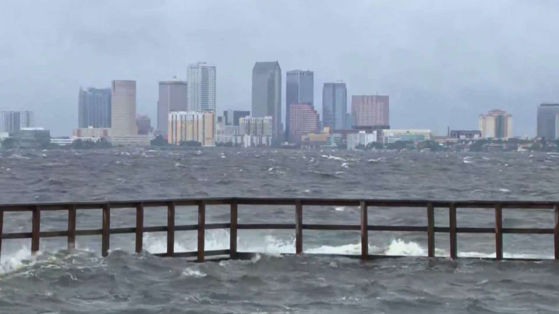 LANDFALL EXPECTED IN THE NEXT 8-12 HOURS - AND FLORIDA'S GULF COAST IS ALREADY FEELING ITS POWER.