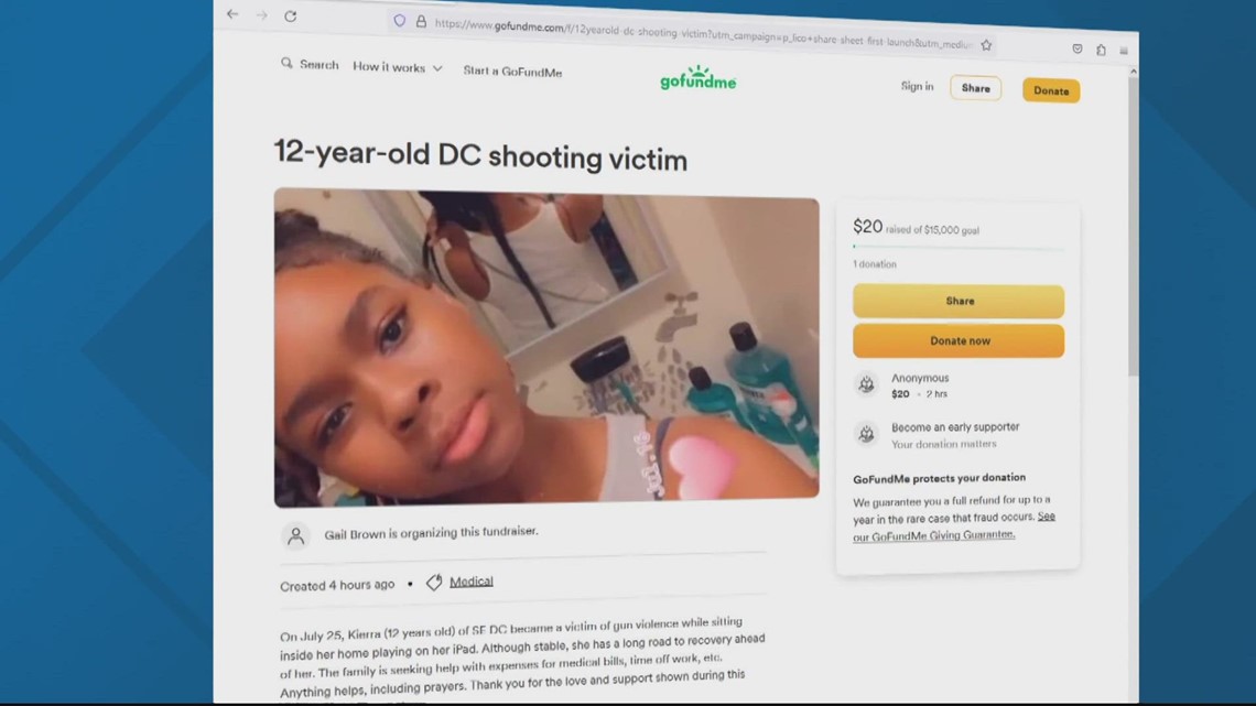 Stray bullet hits 12-year-old girl sitting inside DC home | wusa9.com