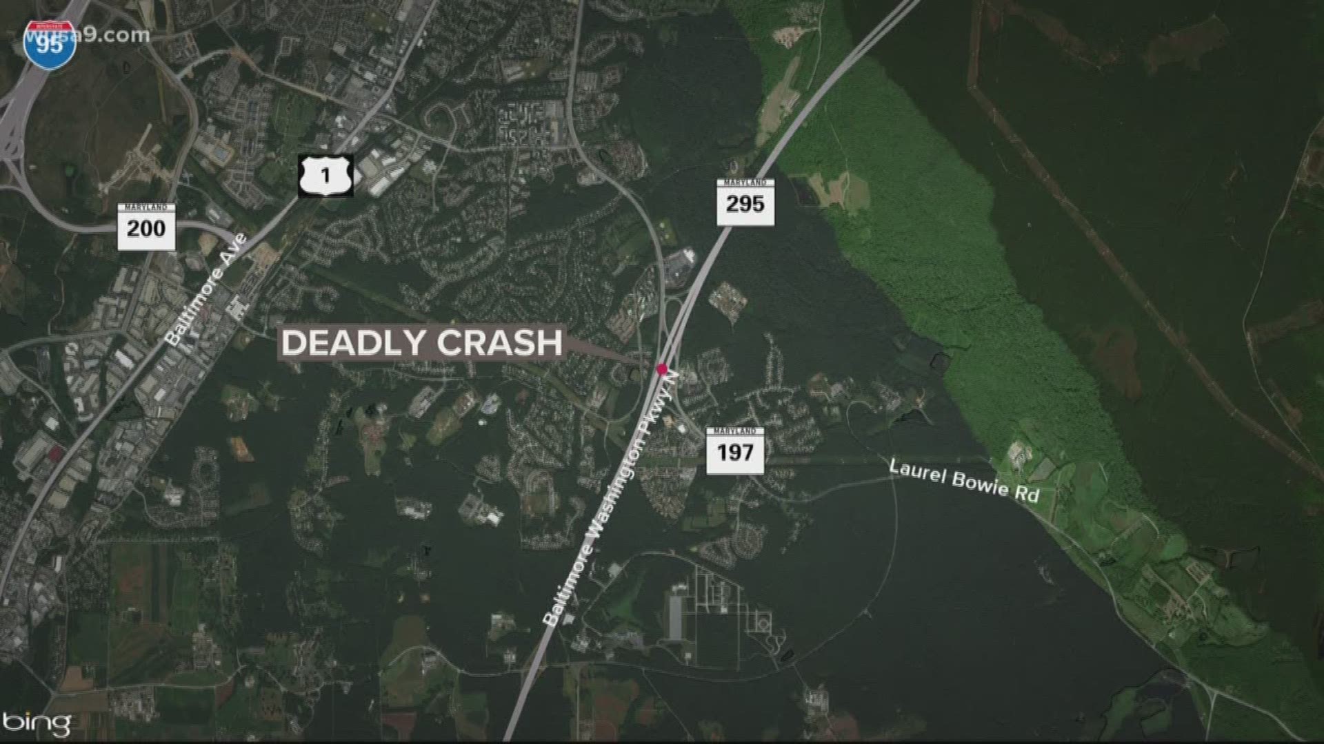 A single-car crash on the Baltimore-Washington Parkway in Laurel, Md., has left a woman dead and a man in serious condition.