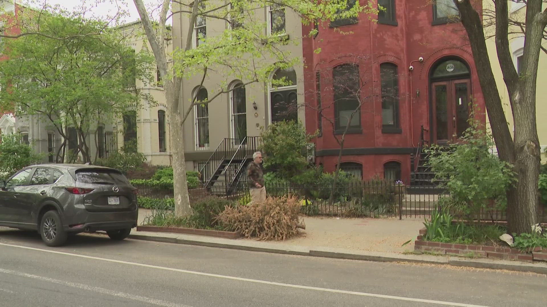 It's been 117 days since Christmas and there are still some Christmas trees unclaimed on the sidewalks in the 1400 block of Q Street NW. 