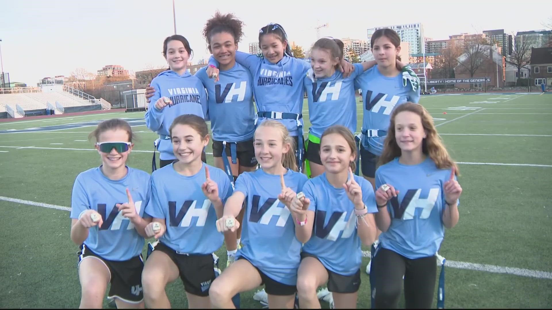 An Arlington girls flag football team won an NFL championship this past  weekend