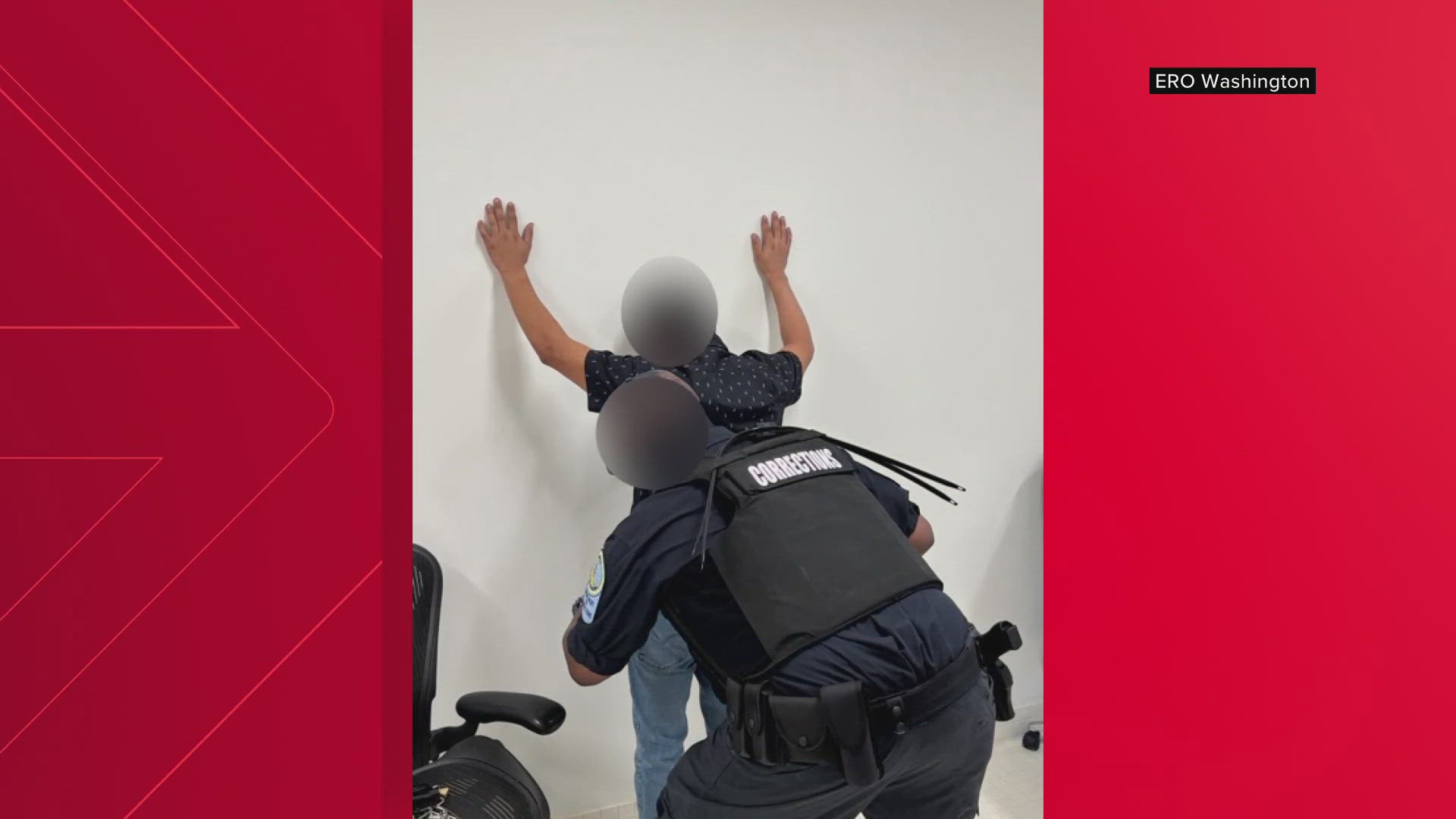 ICE released images of enforcement operations in Virginia, which led to 10 arrests.