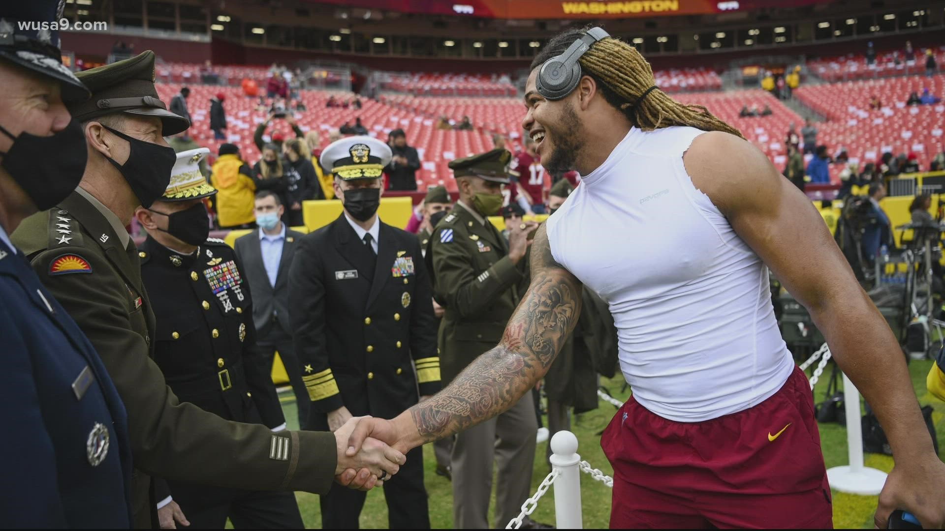Chase Young Gifts Military Member Super Bowl Tickets
