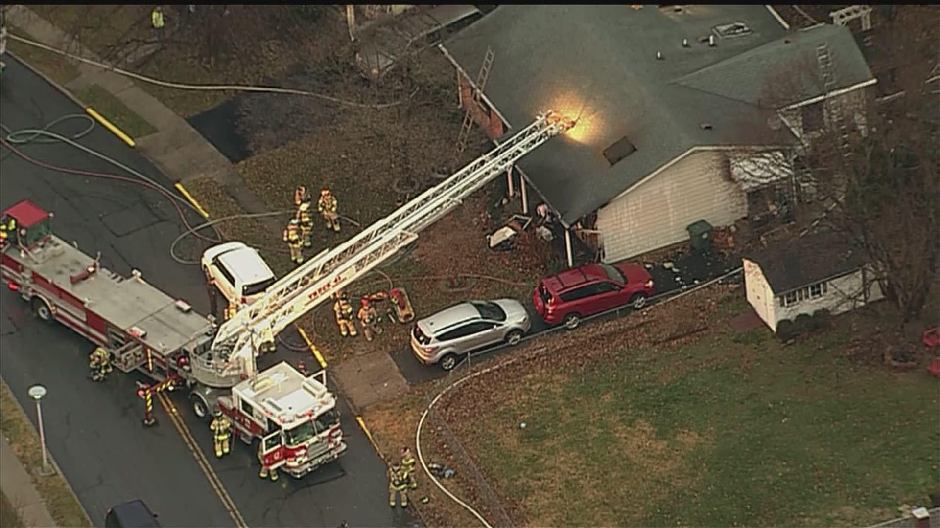Two people were rescued unconscious from a house fire in Frederick County, Maryland on Tuesday morning.