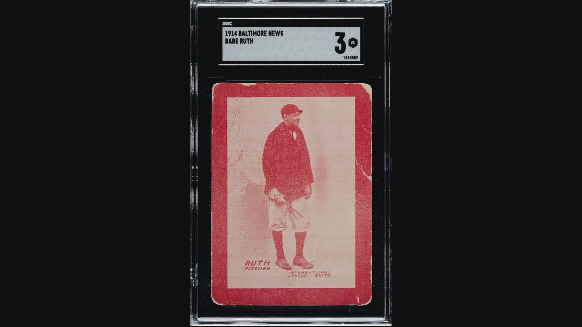 A RARE BASEBALL CARD DREW BIG MONEY AT AN AUCTION IN BALTIMORE THIS WEEK.