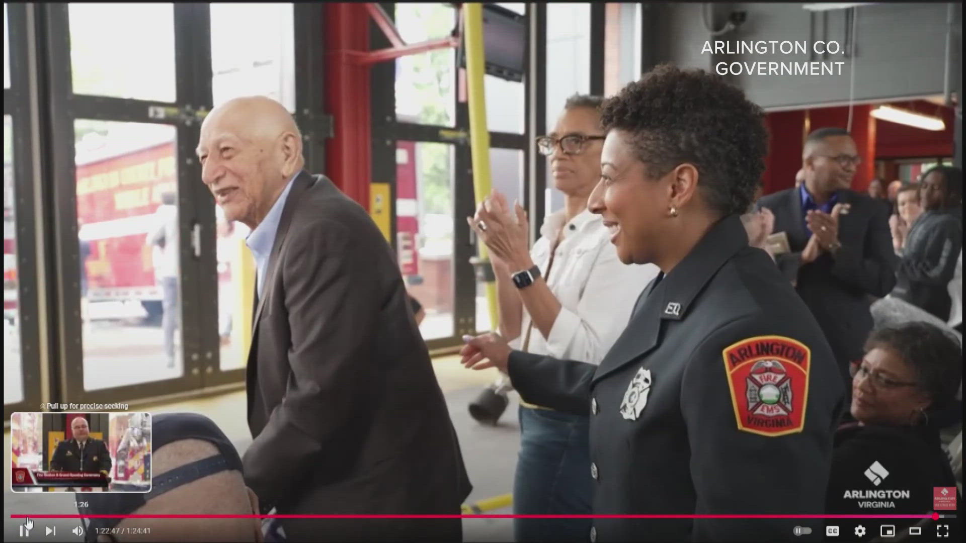 Community leaders cut the ribbon Saturday to a new Fire Station Number 8 on Langston Boulevard, honoring firefighters stationed there over the years.