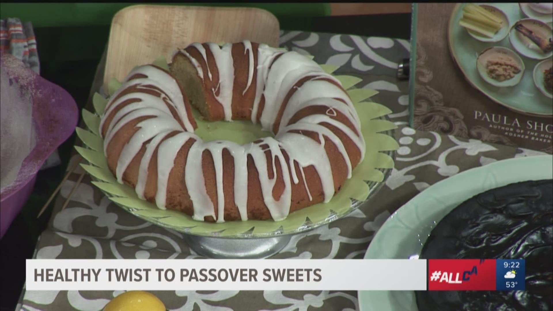 Pastry Chef and cookbook author Paula Shoyer has two cake recipes for Passover that have a healthy twist with the same great taste.