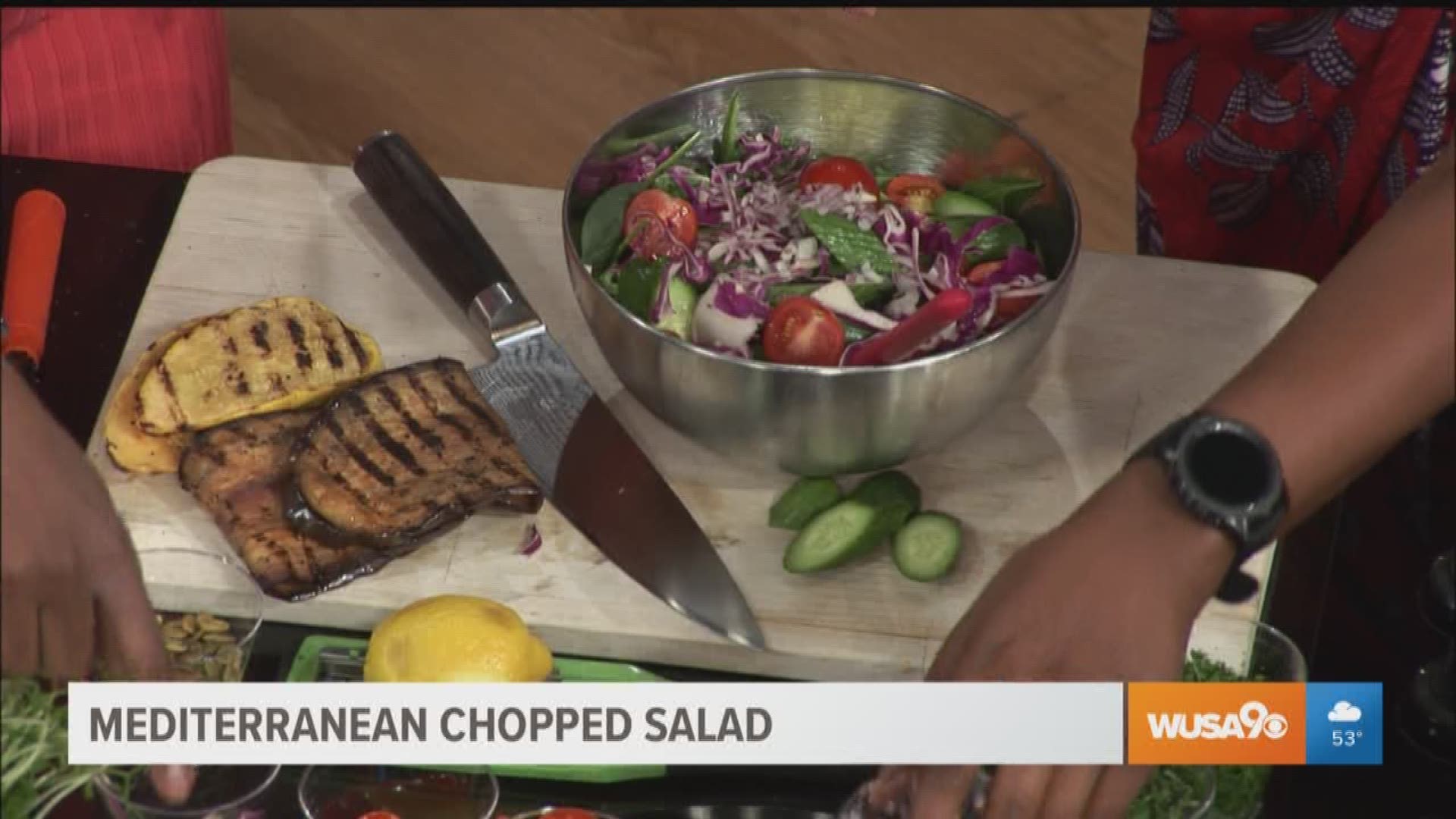 Nutrition expert Jessica "Chef Jess" Swift makes a delicious Mediterranean salad with fresh ingredients that is sure to please all your guests.