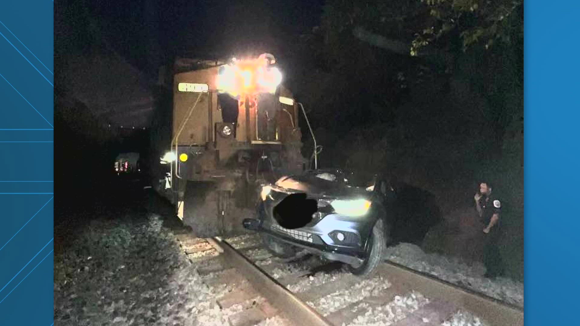 Around 6:07 a.m., the car was hit by a CSX train at 52nd and Kenilworth avenues in Bladensburg, Prince George’s Fire Department said.