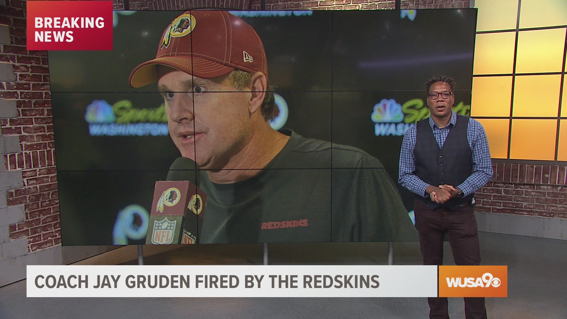 Redskins head coach Jay Gruden fired Monday morning. The team has not won a single game this season.